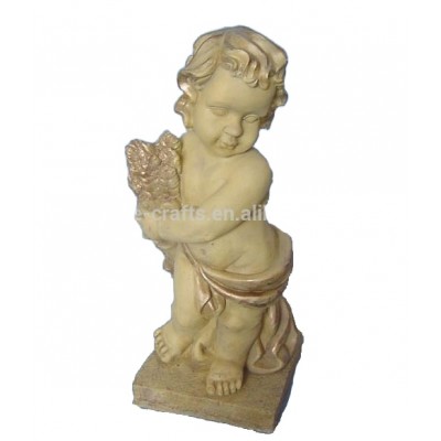 Polyresin boy garden sculpture for home use decoration