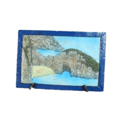 Polyresin seascape tourist souvenir plaque home decoration